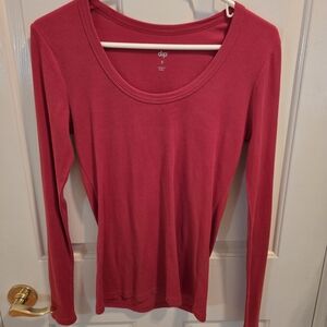 Dip Women's Vibrant Red Long Sleeve Blouse
